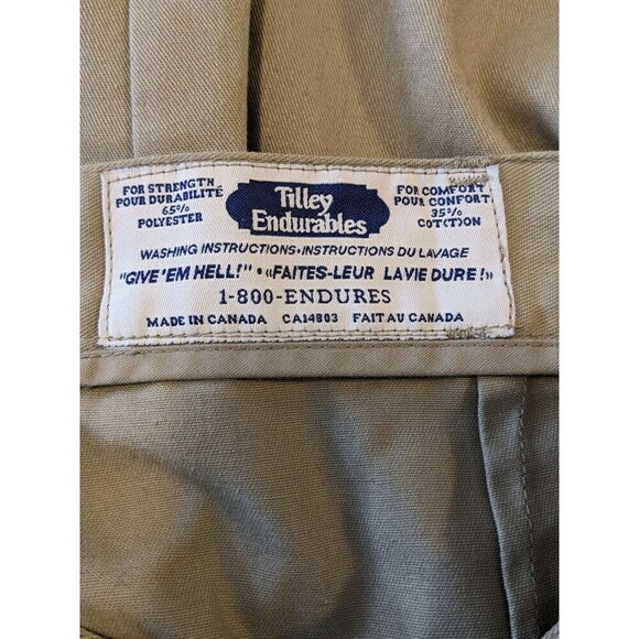 Tilley Endurables Pants Womens Size 20 Beige Safari Khakis High Rise Pockets - Picture 4 of 5